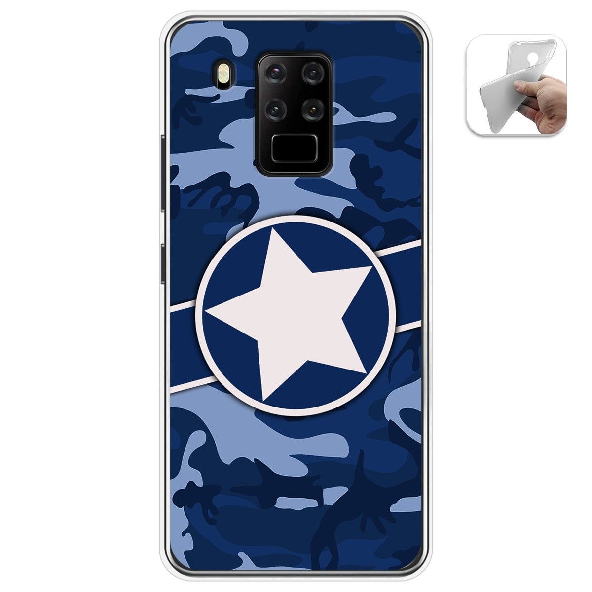 Funda Gel Tpu para Oukitel C18 Pro diseño Camuflaje 03 Dibujos
