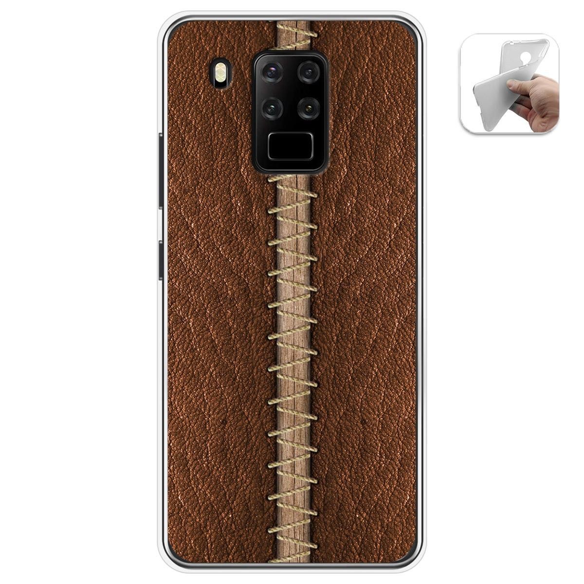 Funda Gel Tpu para Oukitel C18 Pro diseño Cuero 01 Dibujos