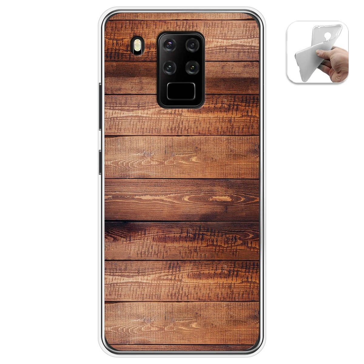Funda Gel Tpu para Oukitel C18 Pro diseño Madera 02 Dibujos