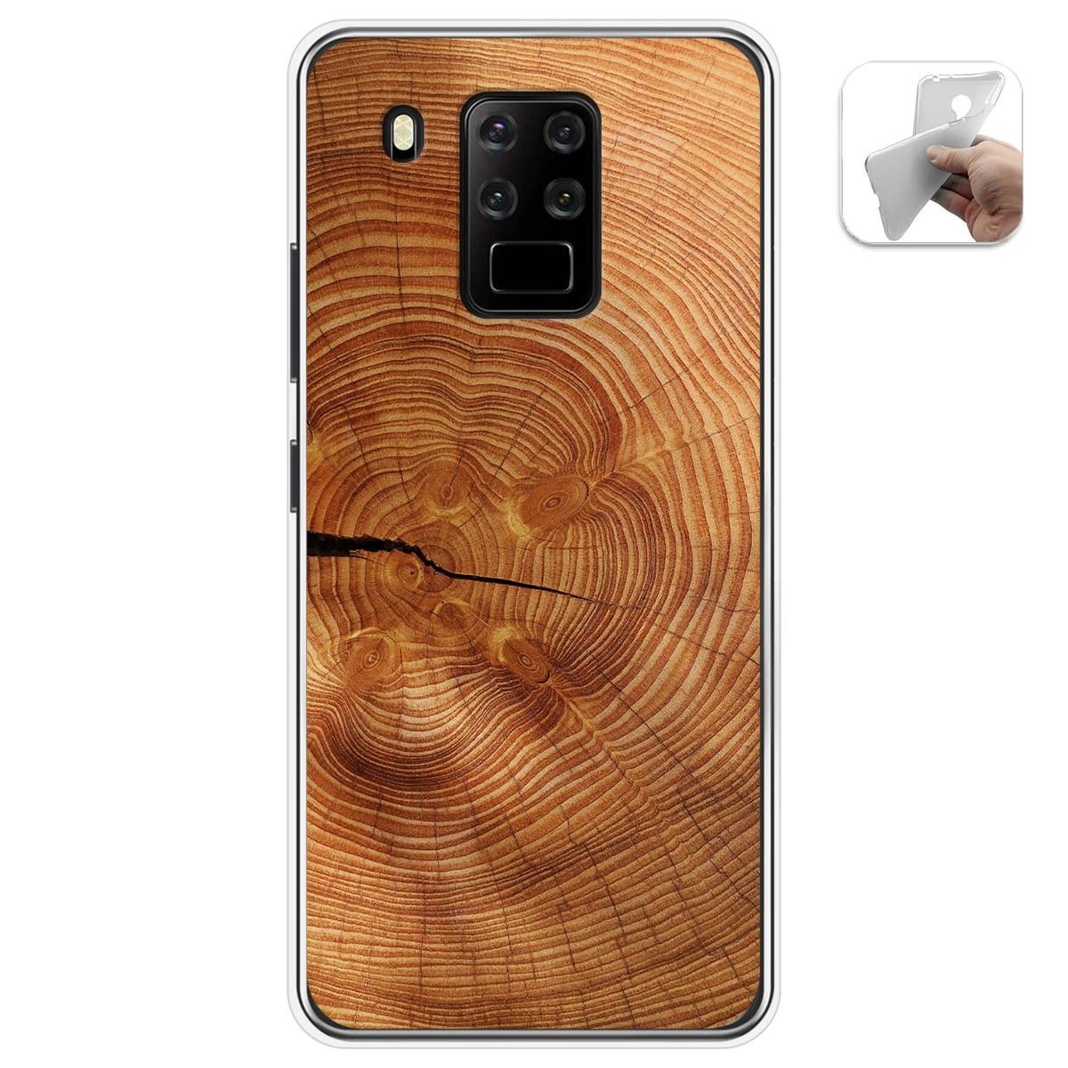 Funda Gel Tpu para Oukitel C18 Pro diseño Madera 04 Dibujos