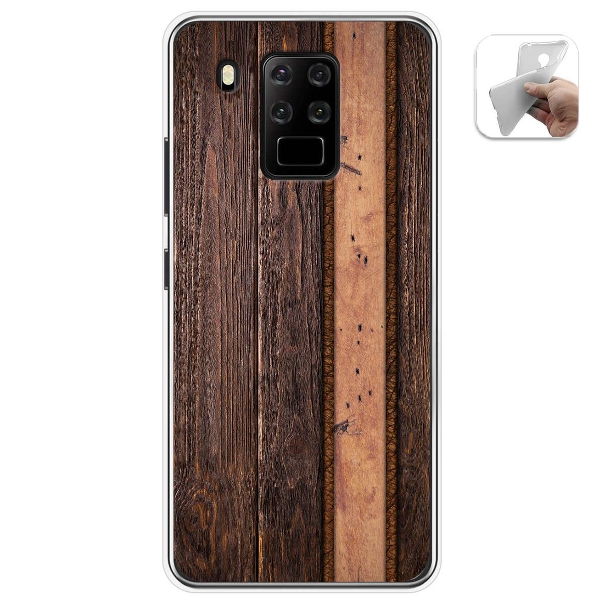 Funda Gel Tpu para Oukitel C18 Pro diseño Madera 05 Dibujos