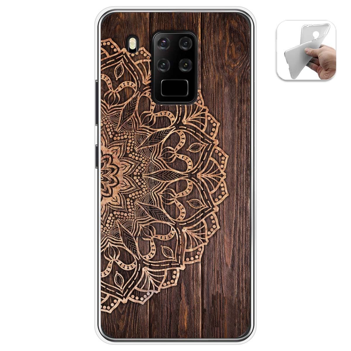 Funda Gel Tpu para Oukitel C18 Pro diseño Madera 06 Dibujos