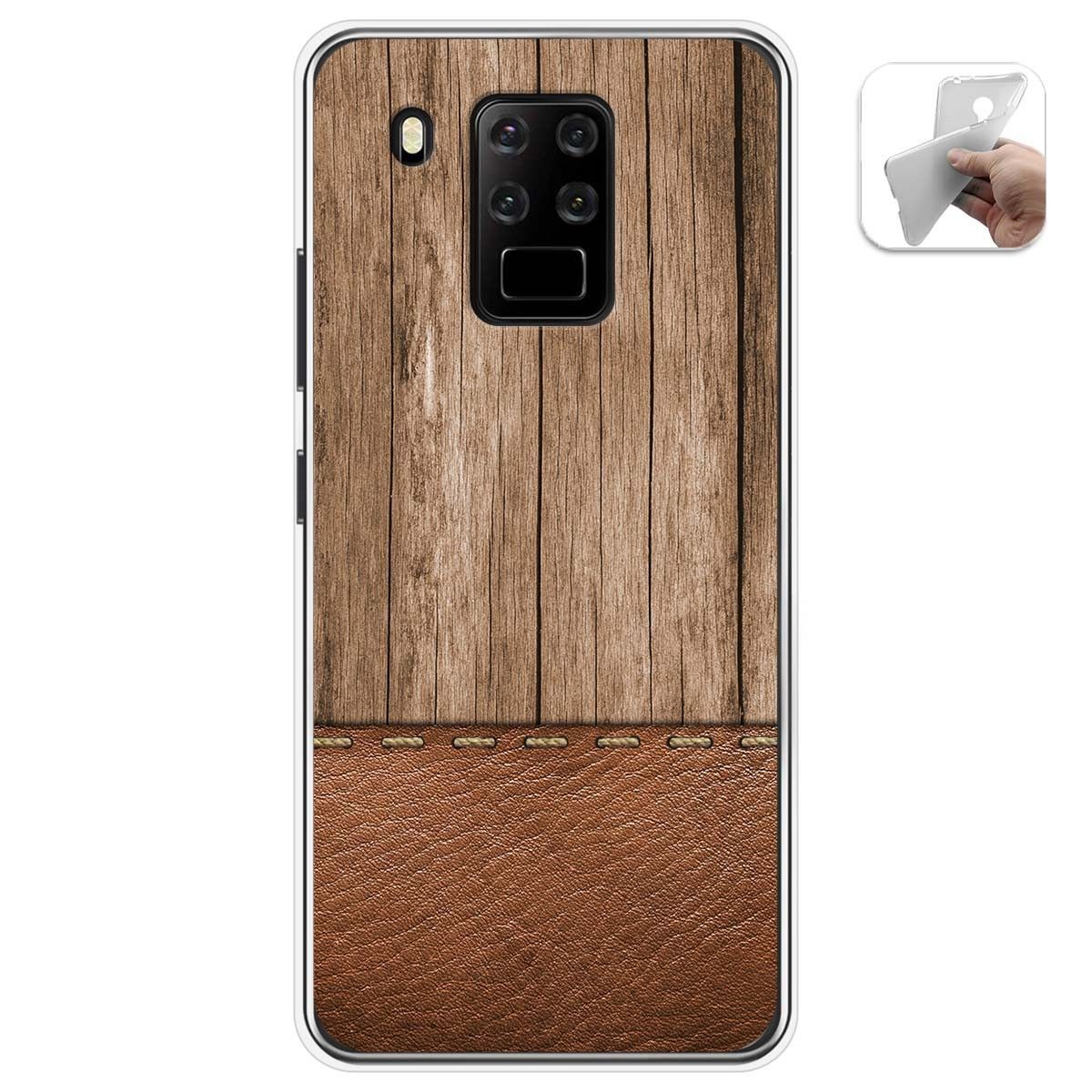 Funda Gel Tpu para Oukitel C18 Pro diseño Madera 09 Dibujos
