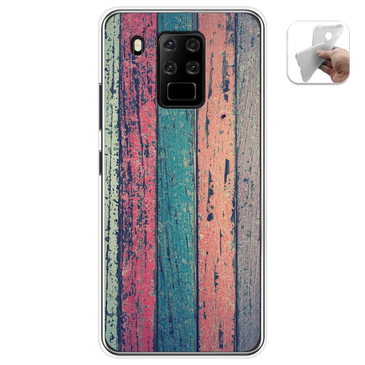 Funda Gel Tpu para Oukitel C18 Pro diseño Madera 10 Dibujos