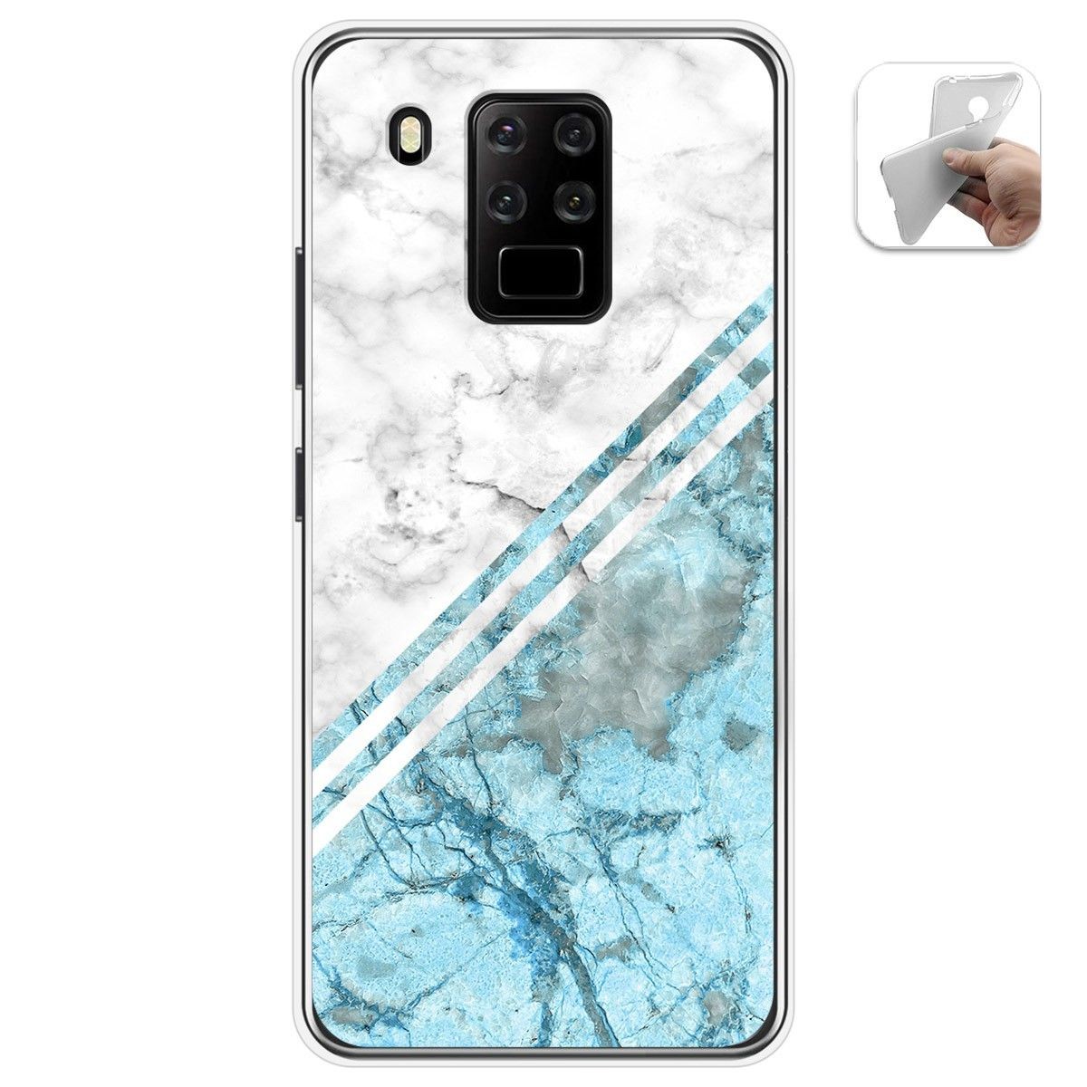 Funda Gel Tpu para Oukitel C18 Pro diseño Mármol 02 Dibujos