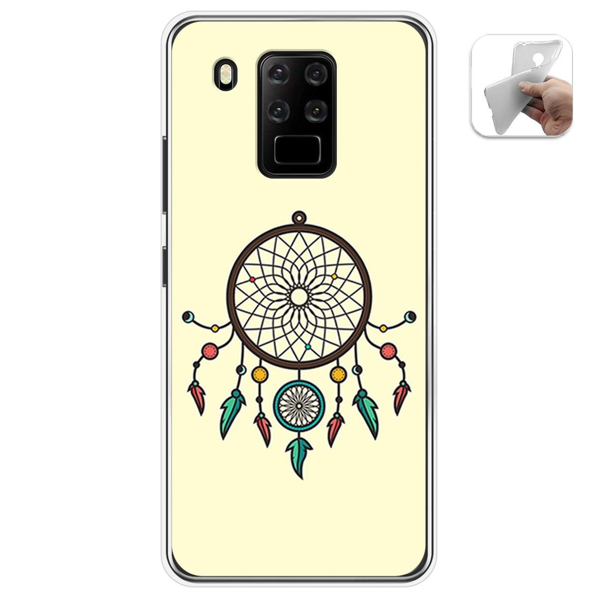 Funda Gel Tpu para Oukitel C18 Pro diseño Atrapasueños Dibujos