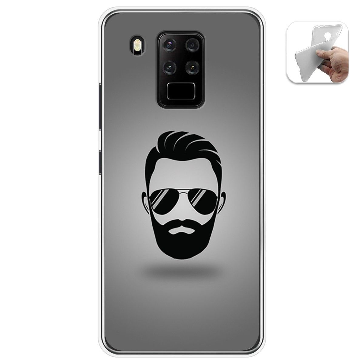 Funda Gel Tpu para Oukitel C18 Pro diseño Barba Dibujos