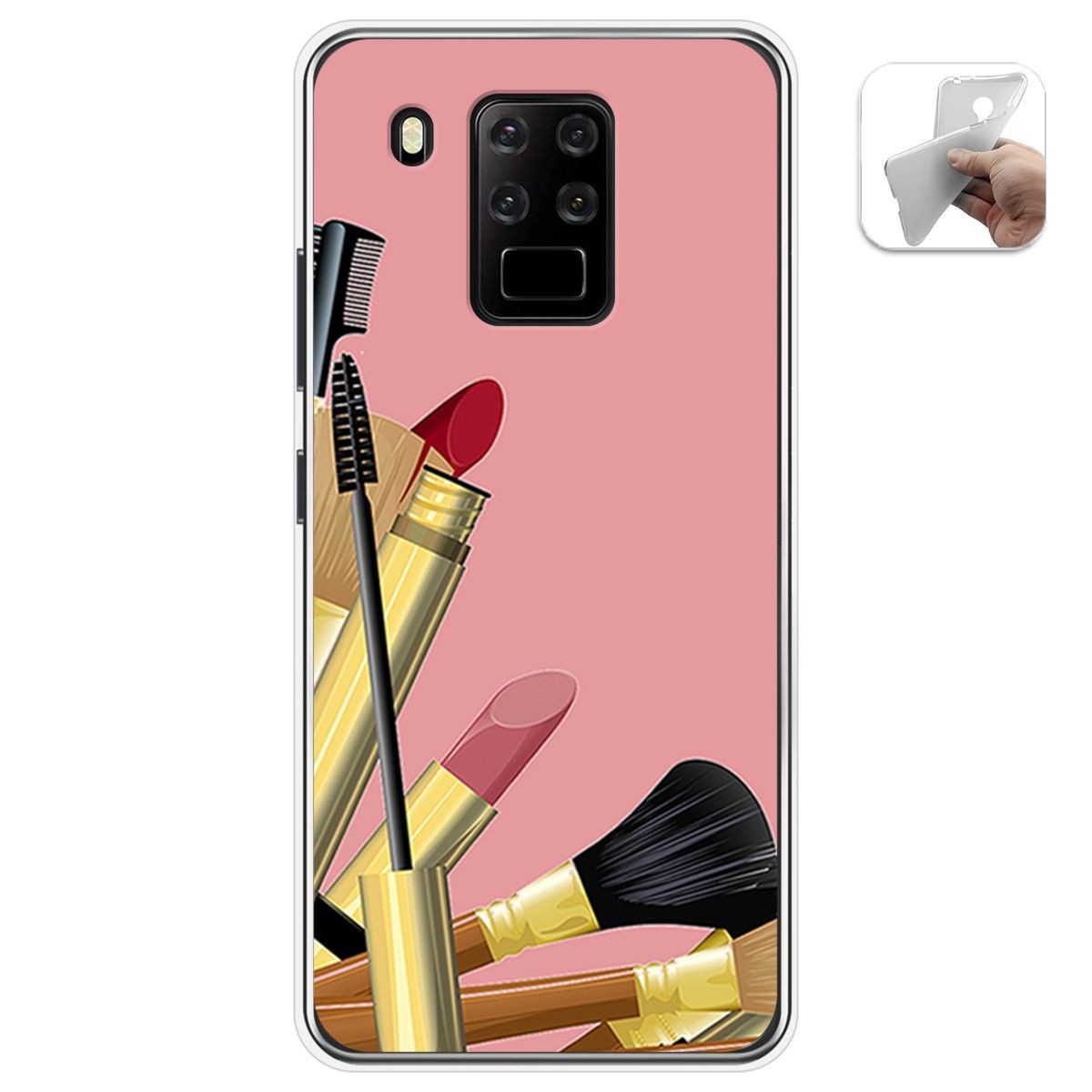 Funda Gel Tpu para Oukitel C18 Pro diseño Brochas Dibujos