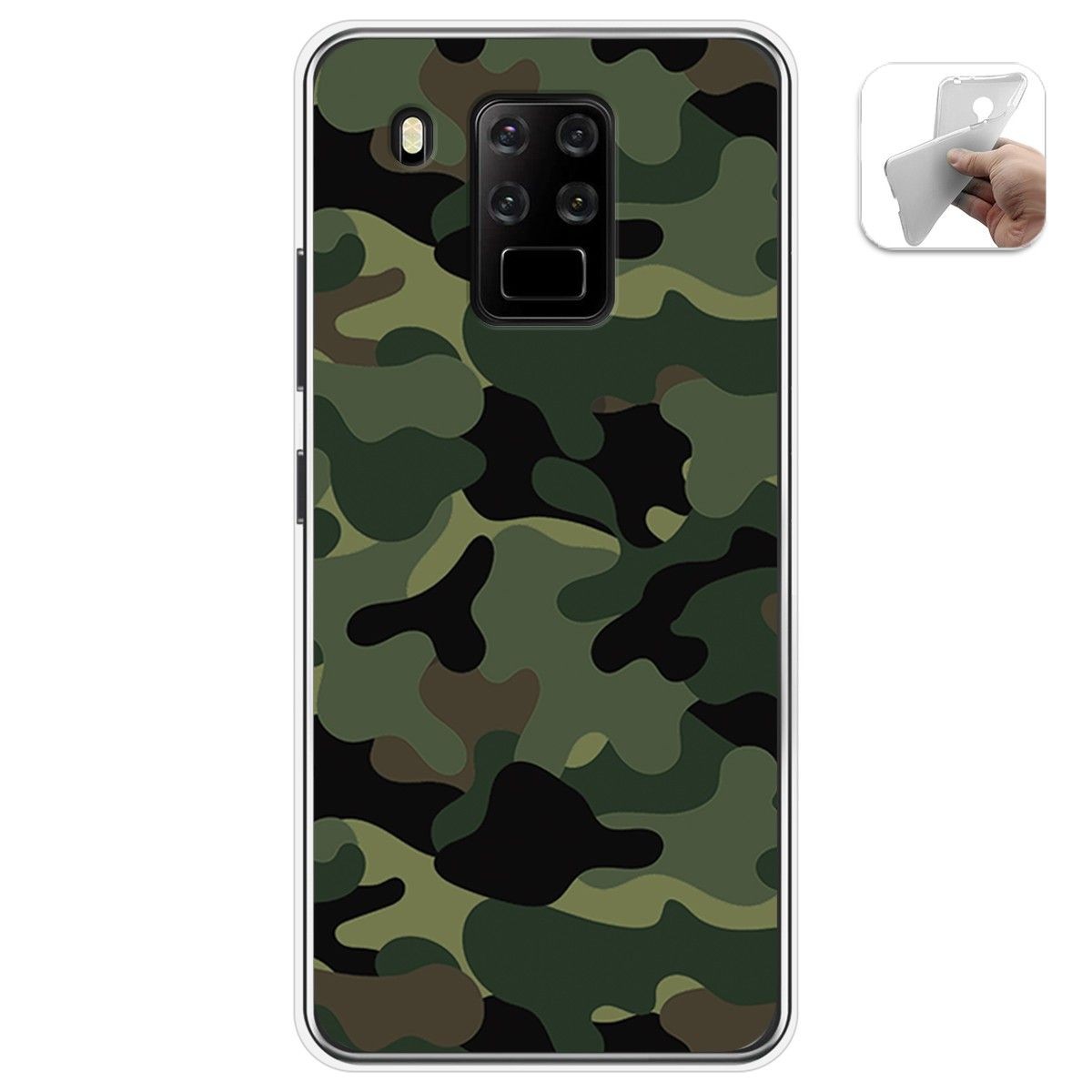 Funda Gel Tpu para Oukitel C18 Pro diseño Camuflaje Dibujos