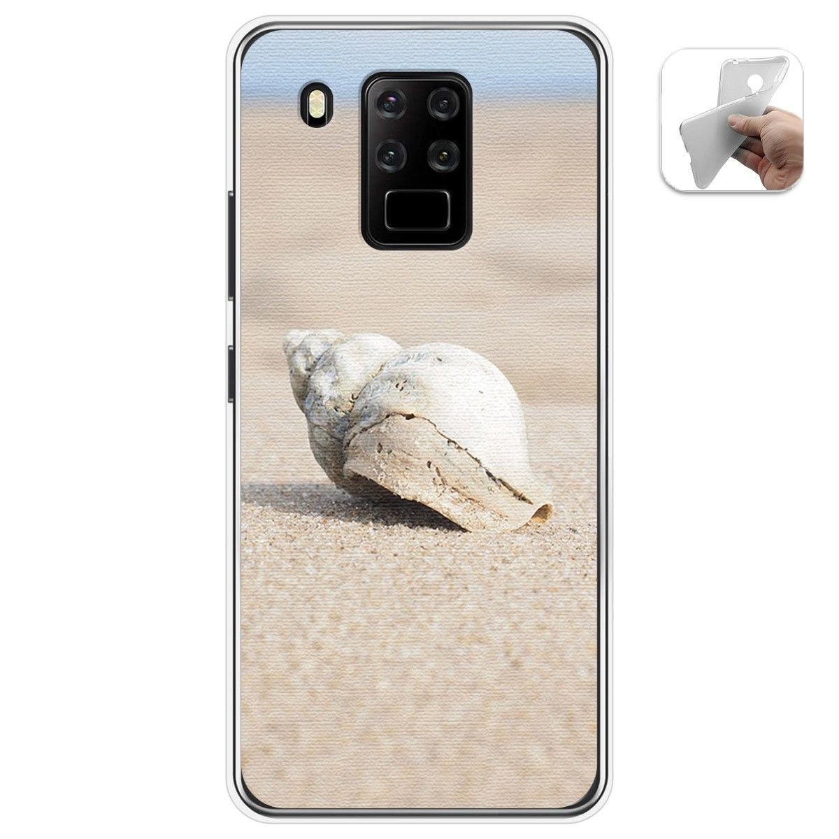 Funda Gel Tpu para Oukitel C18 Pro diseño Concha Dibujos