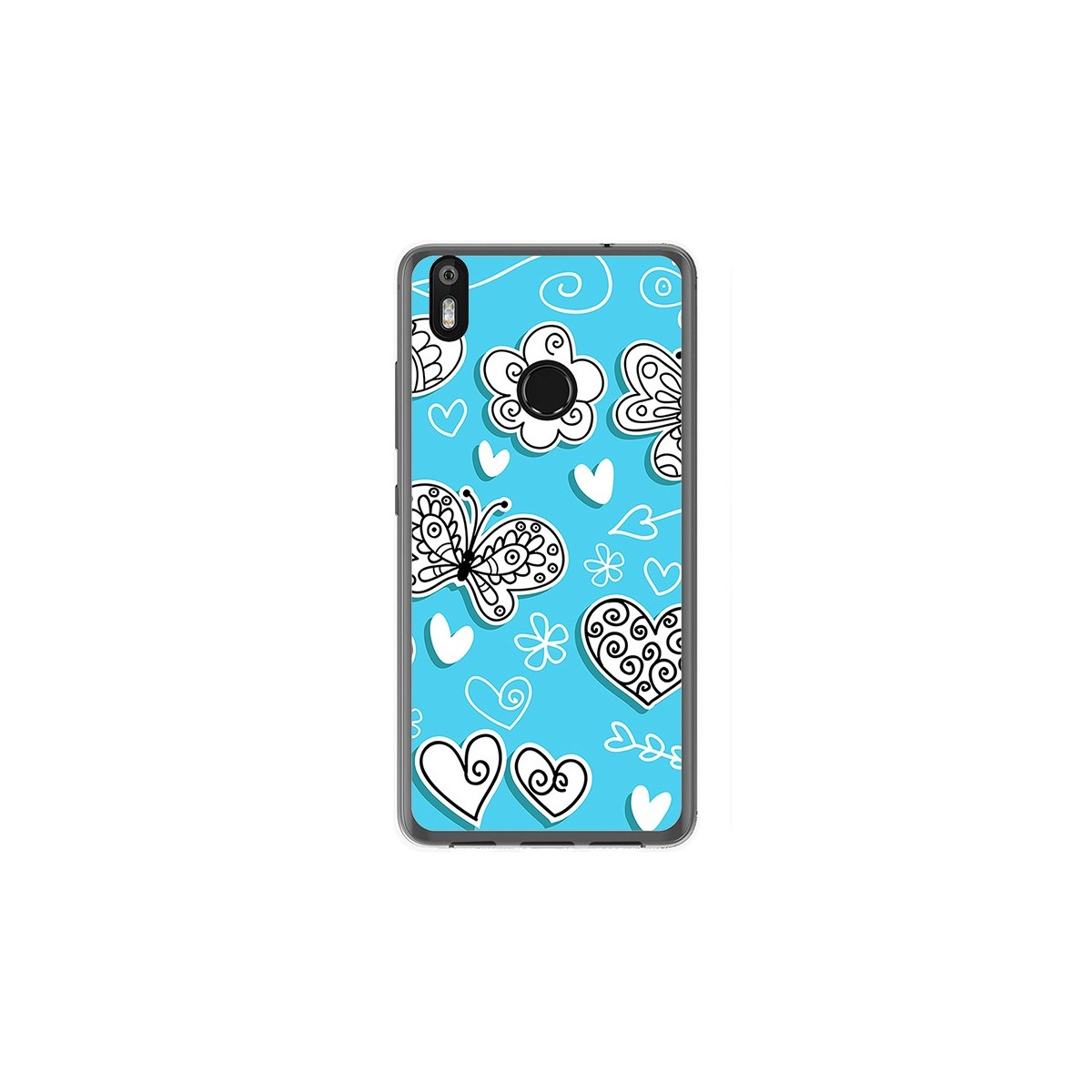 Funda Gel Tpu para Bq Aquaris X / X Pro Diseño Mariposas Dibujos