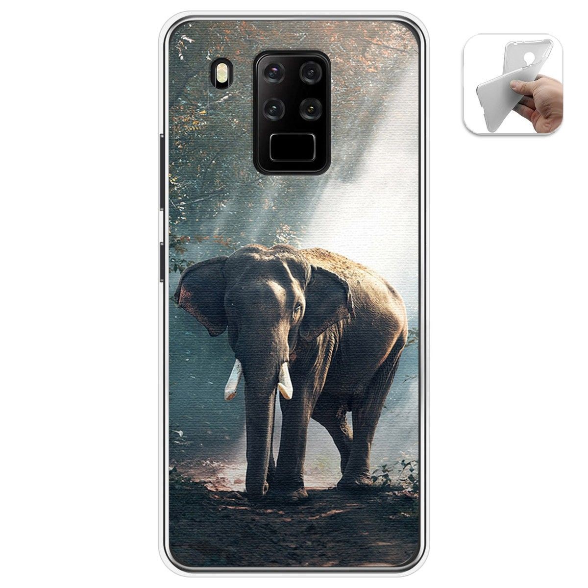 Funda Gel Tpu para Oukitel C18 Pro diseño Elefante Dibujos
