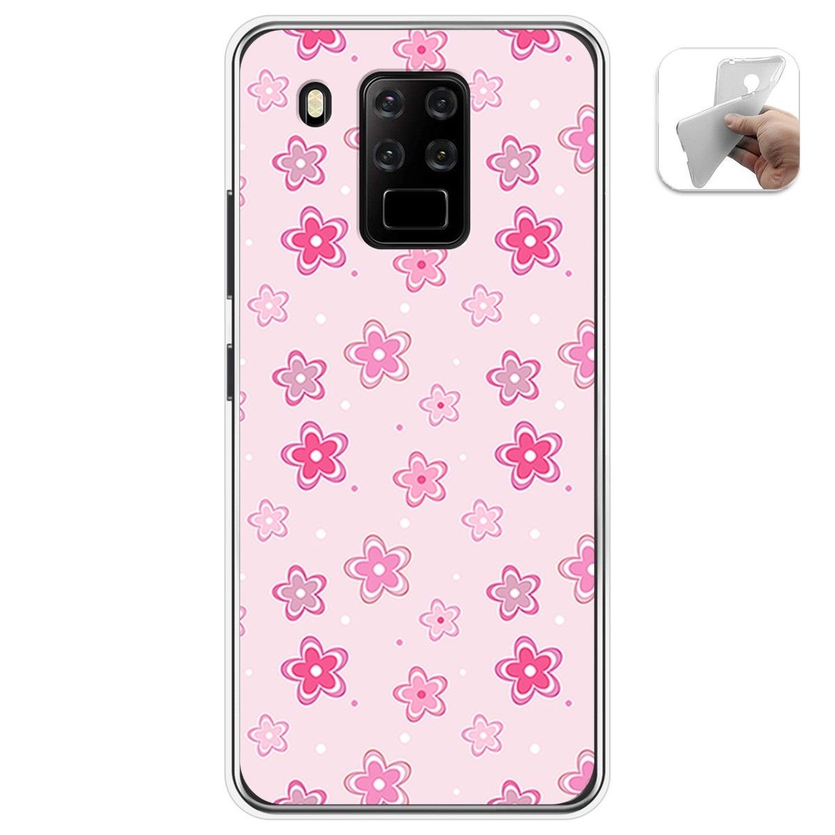 Funda Gel Tpu para Oukitel C18 Pro diseño Flores Dibujos
