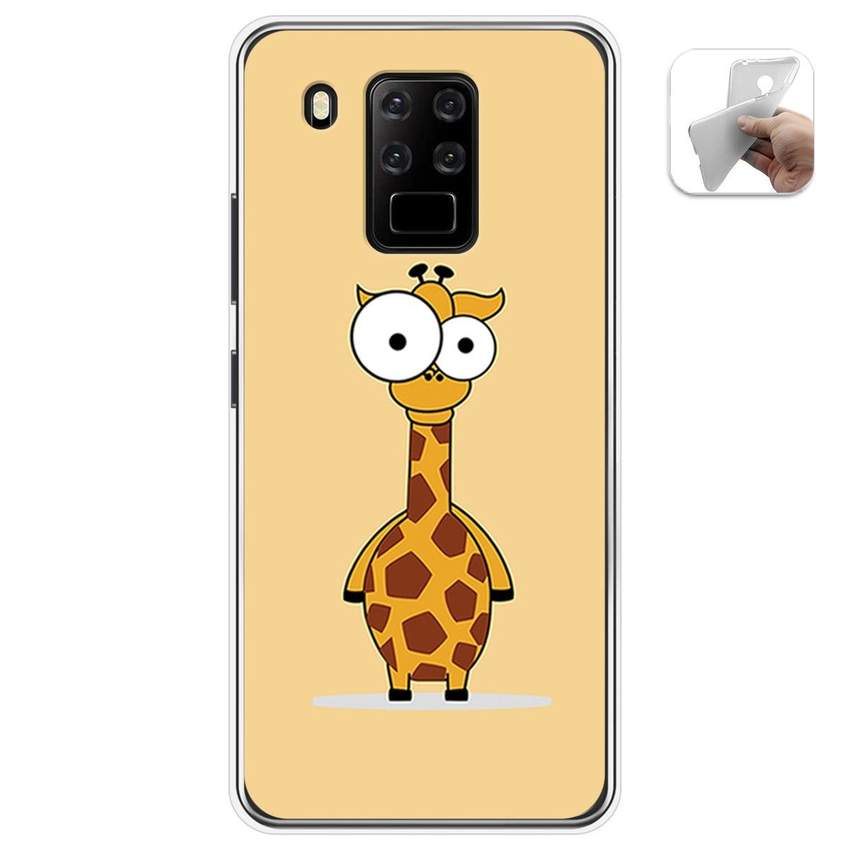 Funda Gel Tpu para Oukitel C18 Pro diseño Jirafa Dibujos