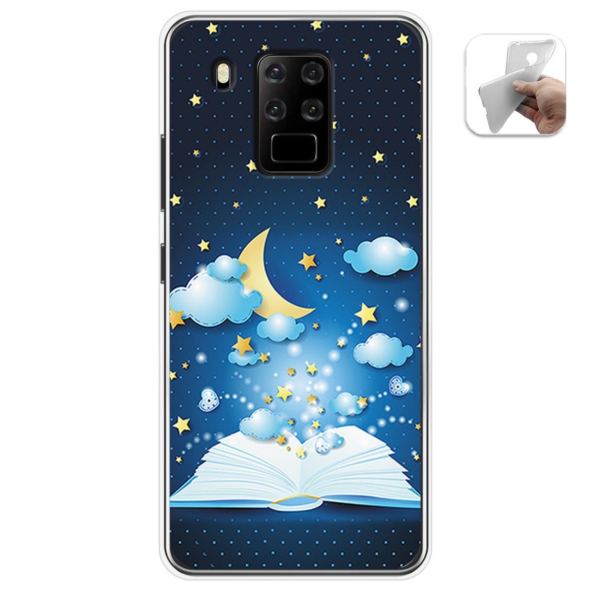 Funda Gel Tpu para Oukitel C18 Pro diseño Libro Cuentos Dibujos