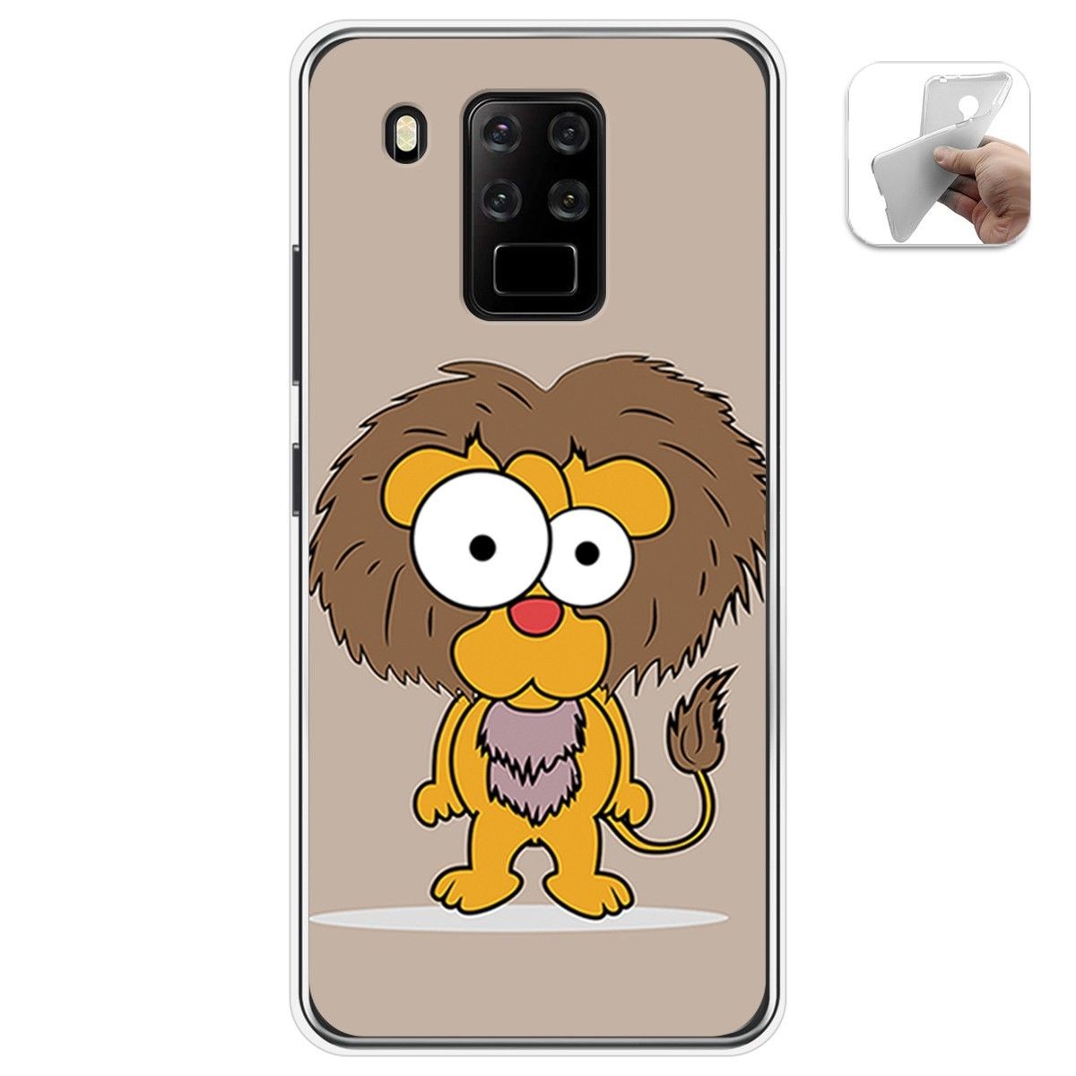 Funda Gel Tpu para Oukitel C18 Pro diseño Leon Dibujos
