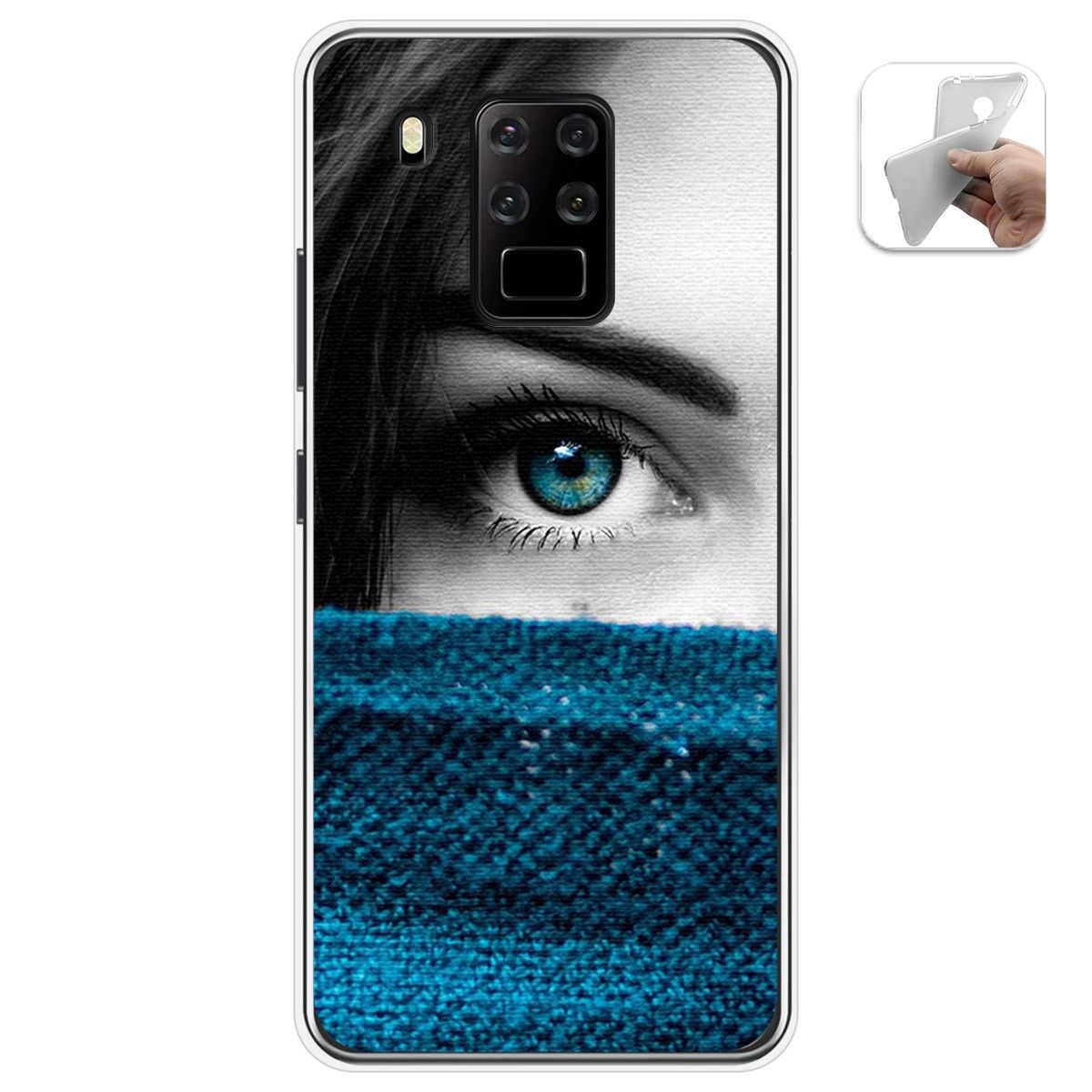 Funda Gel Tpu para Oukitel C18 Pro diseño Ojo Dibujos