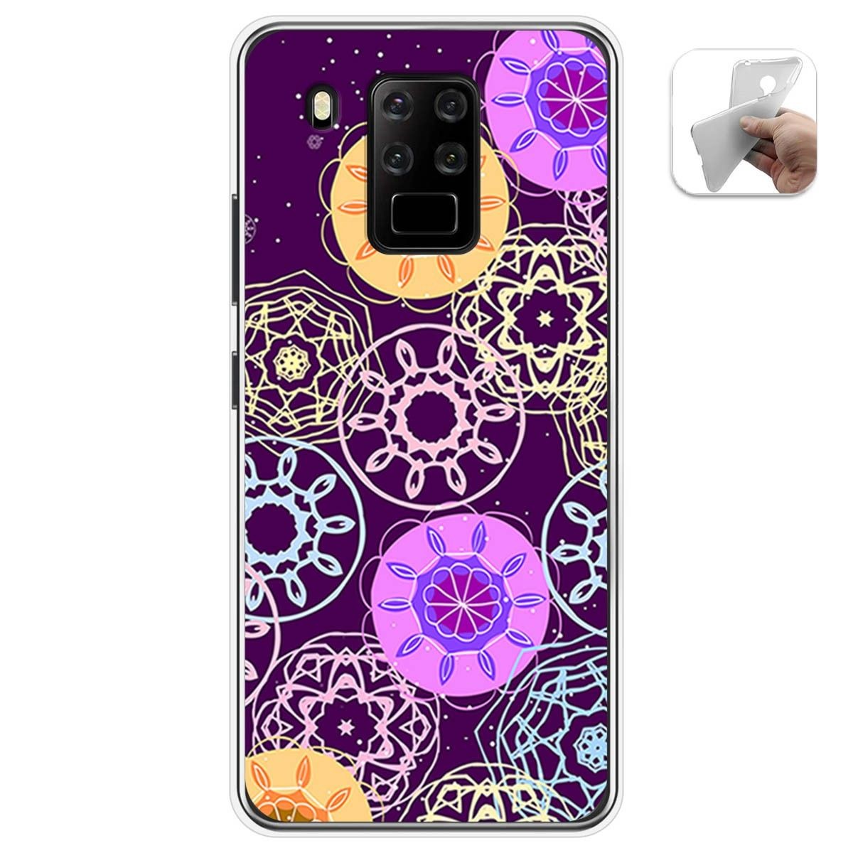 Funda Gel Tpu para Oukitel C18 Pro diseño Radial Dibujos
