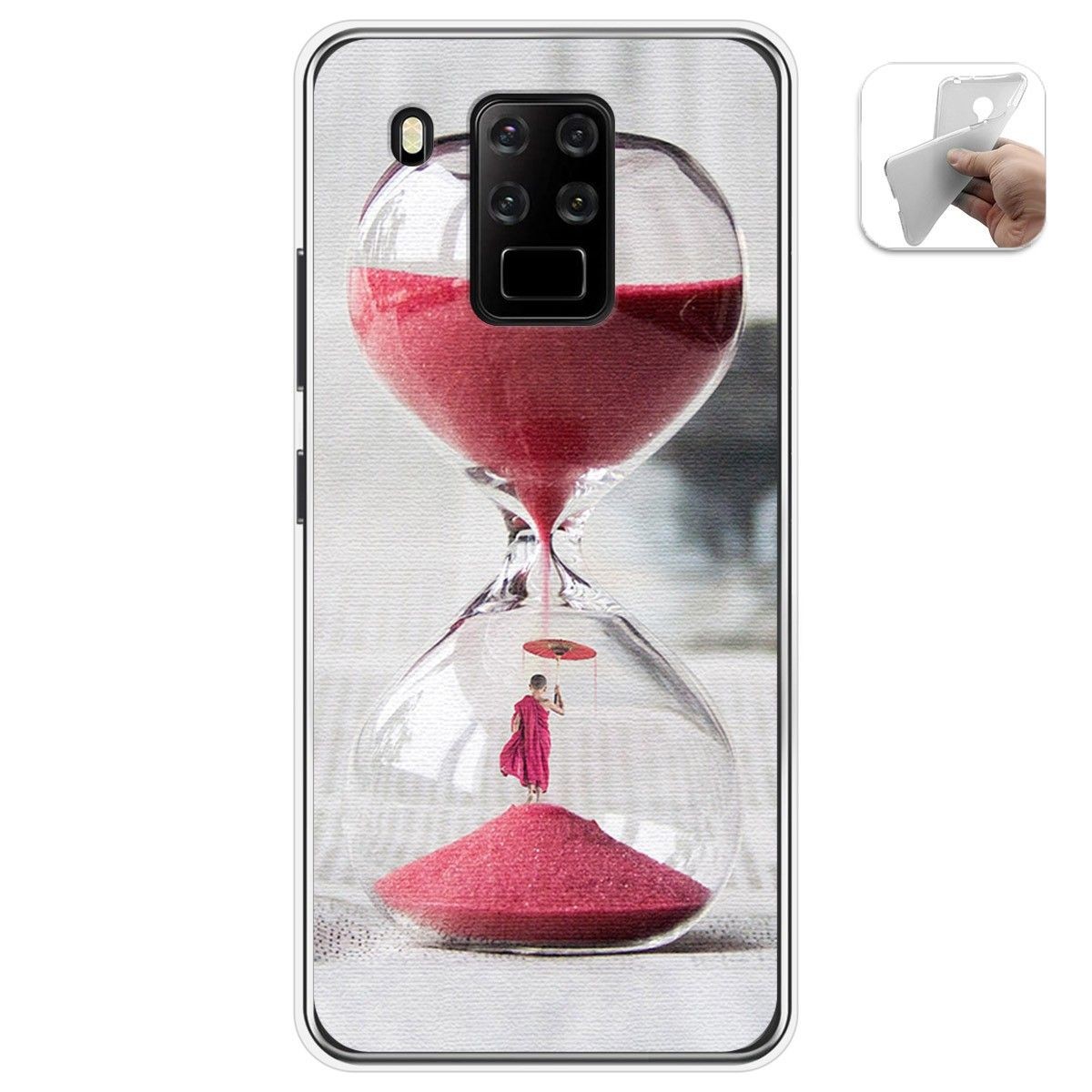 Funda Gel Tpu para Oukitel C18 Pro diseño Reloj Dibujos