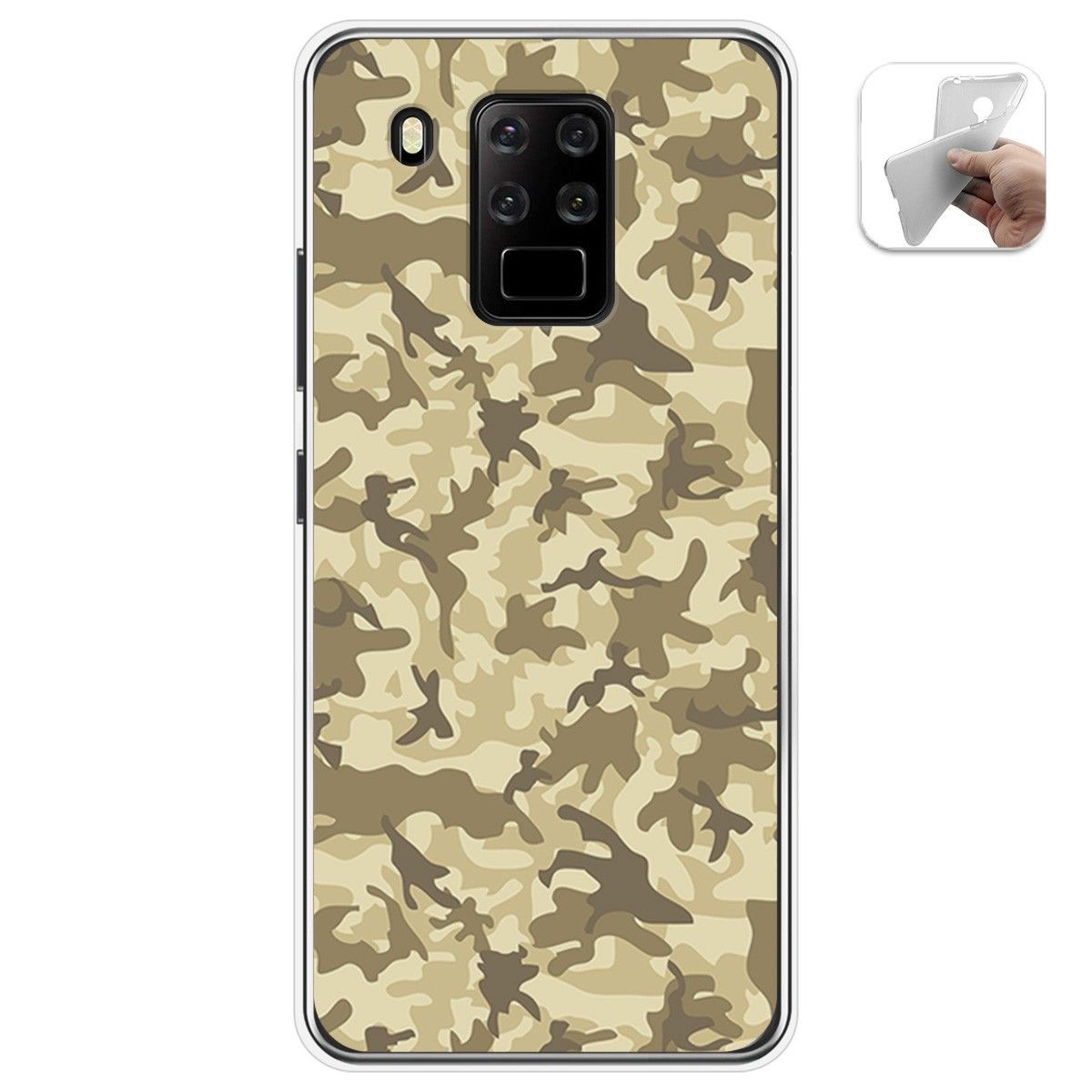 Funda Gel Tpu para Oukitel C18 Pro diseño Sand Camuflaje Dibujos