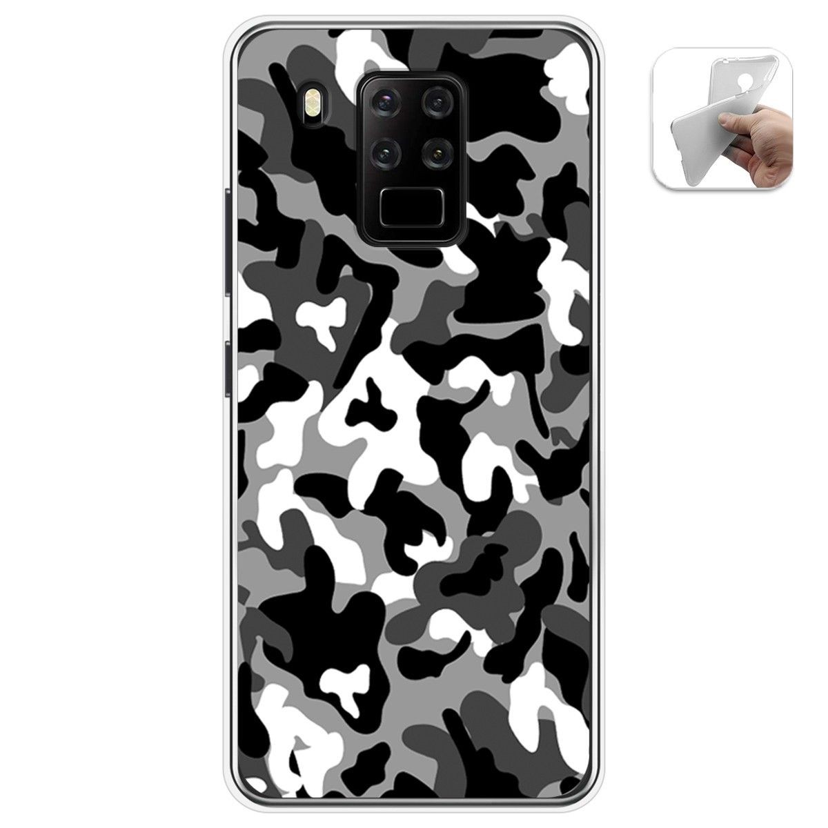 Funda Gel Tpu para Oukitel C18 Pro diseño Snow Camuflaje Dibujos