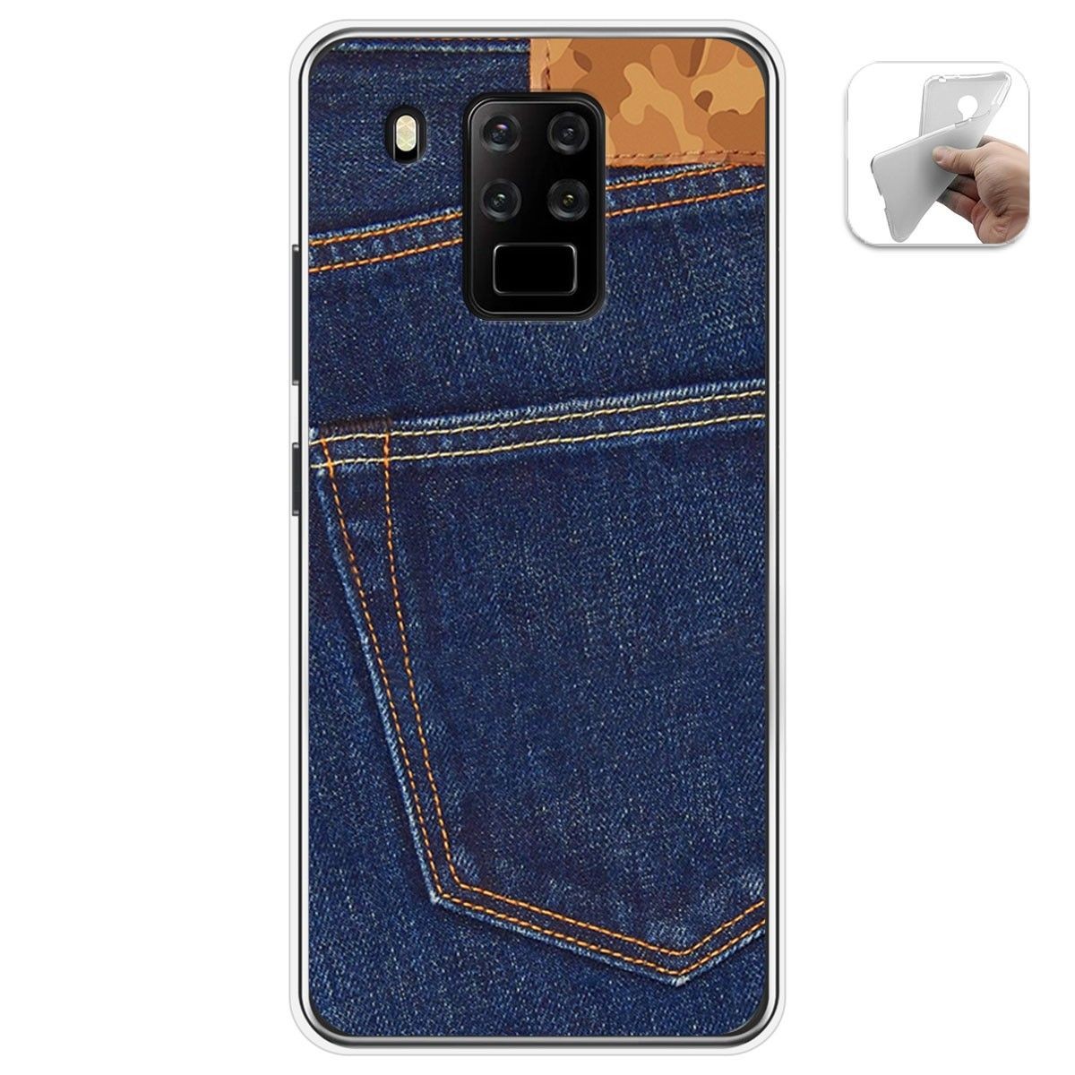 Funda Gel Tpu para Oukitel C18 Pro diseño Vaquero Dibujos