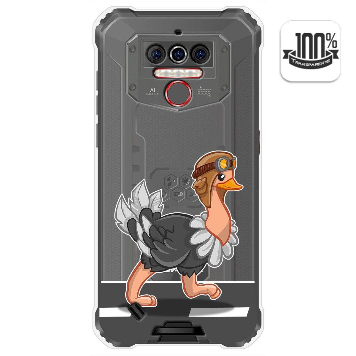 Funda Gel Transparente para Oukitel Wp5 diseño Avestruz Dibujos