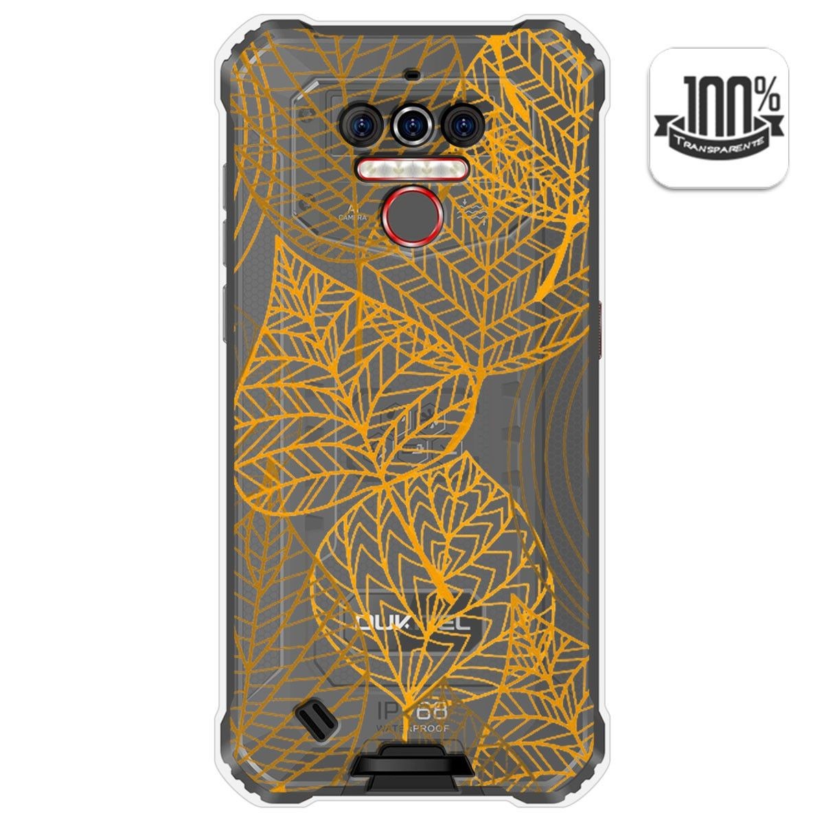 Funda Gel Transparente para Oukitel Wp5 diseño Hojas Dibujos