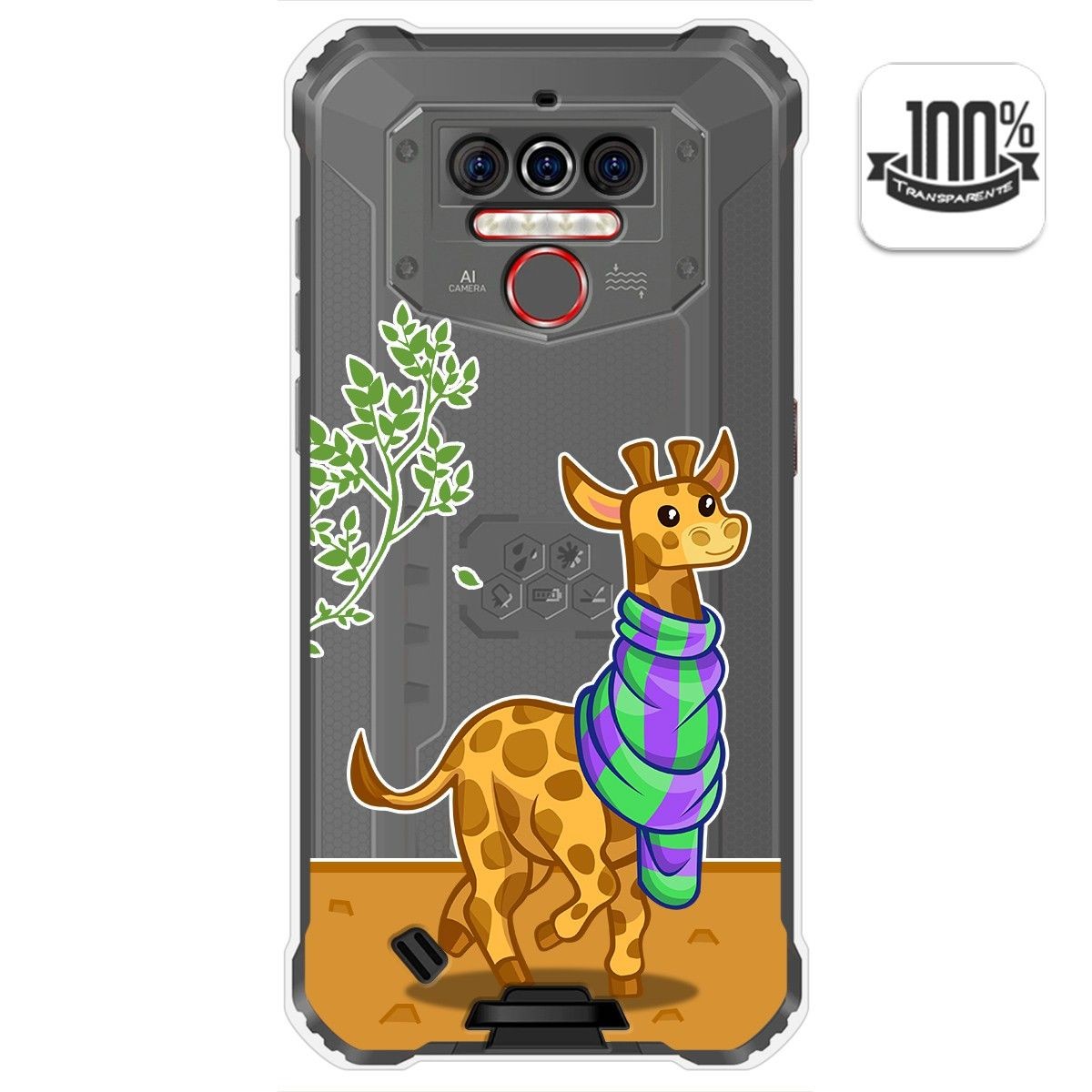 Funda Gel Transparente para Oukitel Wp5 diseño Jirafa Dibujos