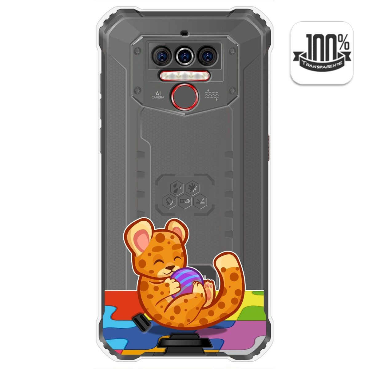 Funda Gel Transparente para Oukitel Wp5 diseño Leopardo Dibujos