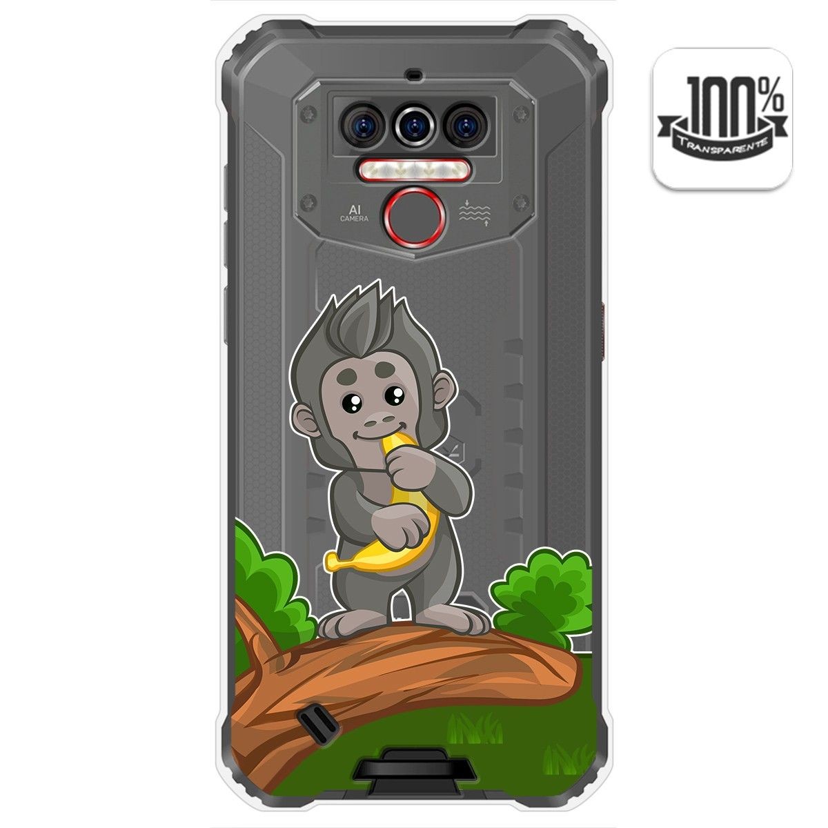 Funda Gel Transparente para Oukitel Wp5 diseño Mono Dibujos