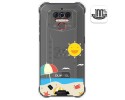 Funda Gel Transparente para Oukitel Wp5 diseño Playa Dibujos