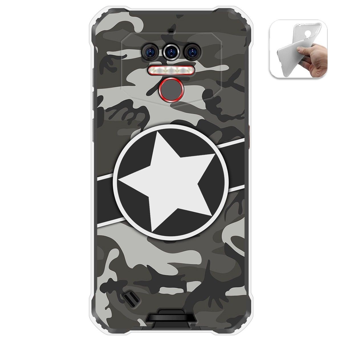 Funda Gel Tpu para Oukitel Wp5 diseño Camuflaje 02 Dibujos