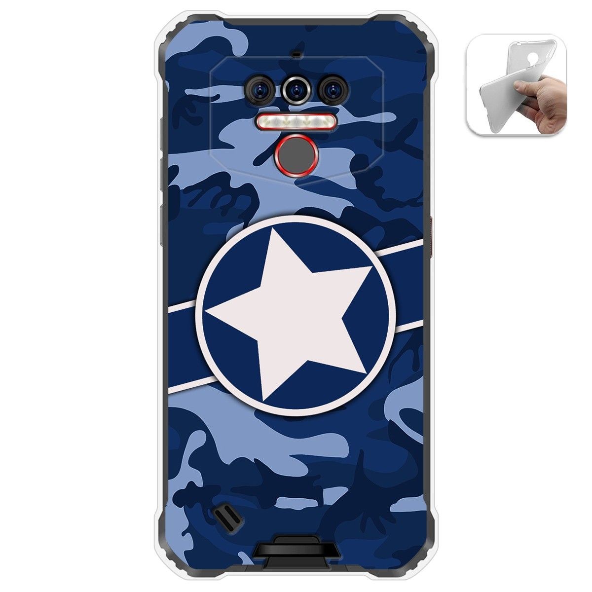 Funda Gel Tpu para Oukitel Wp5 diseño Camuflaje 03 Dibujos