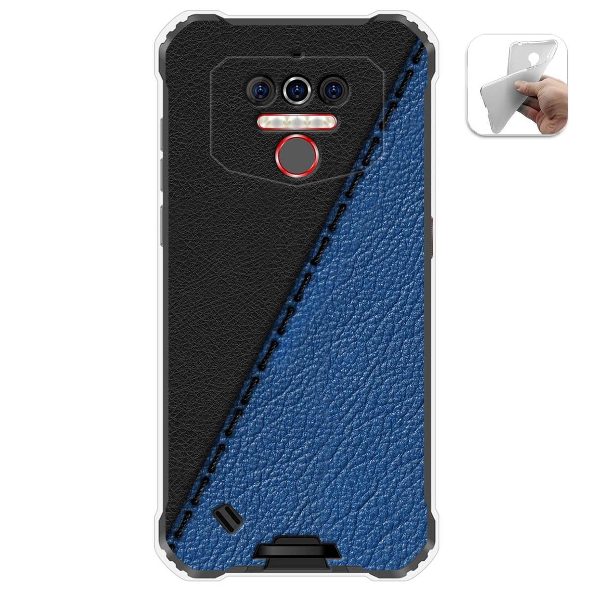 Funda Gel Tpu para Oukitel Wp5 diseño Cuero 02 Dibujos