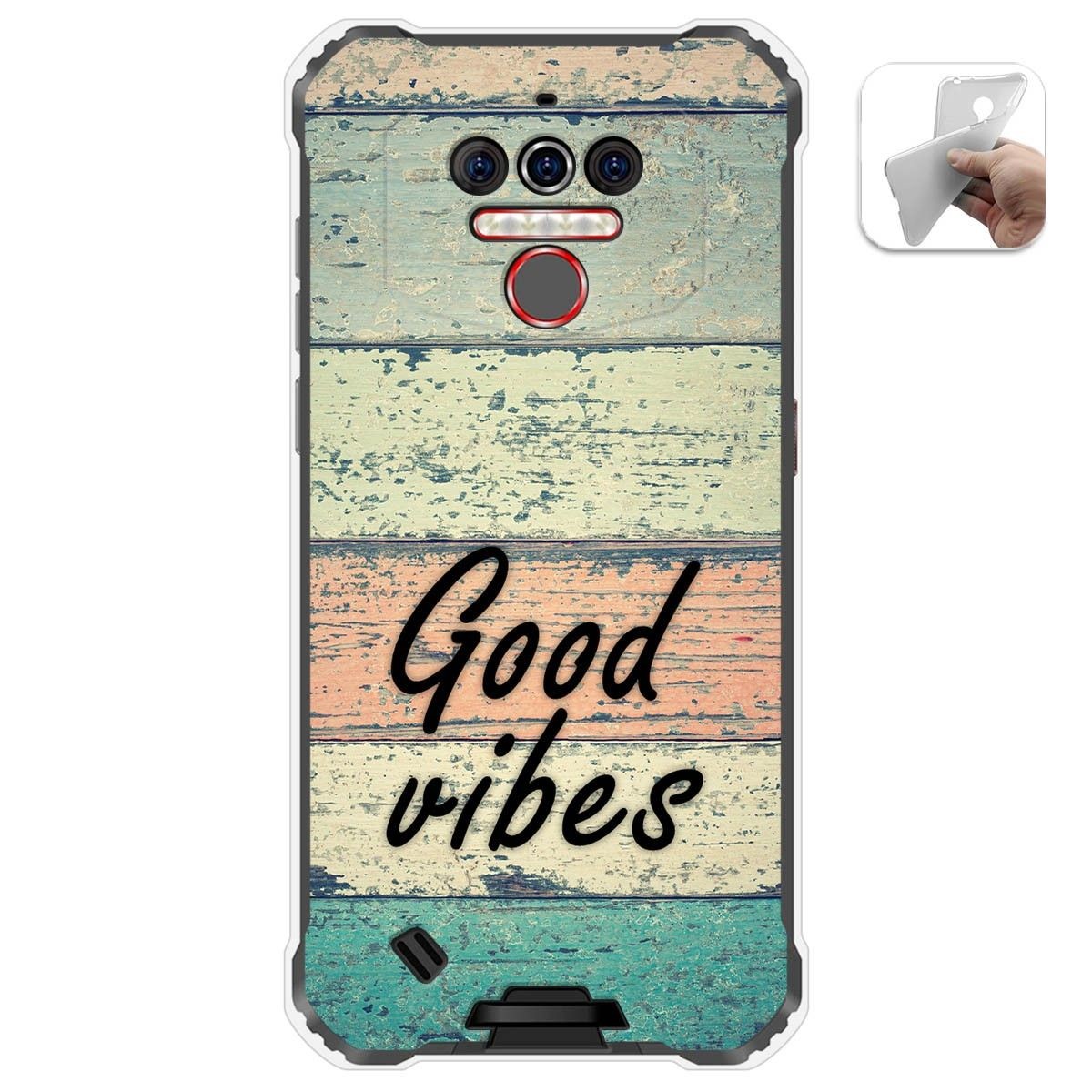 Funda Gel Tpu para Oukitel Wp5 diseño Madera 01 Dibujos