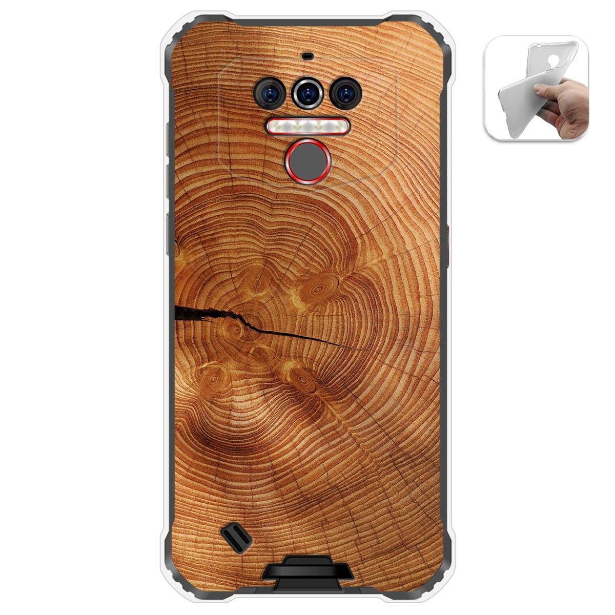 Funda Gel Tpu para Oukitel Wp5 diseño Madera 04 Dibujos