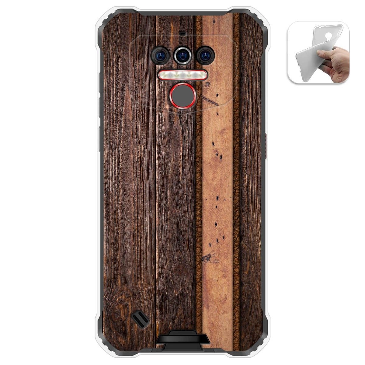 Funda Gel Tpu para Oukitel Wp5 diseño Madera 05 Dibujos