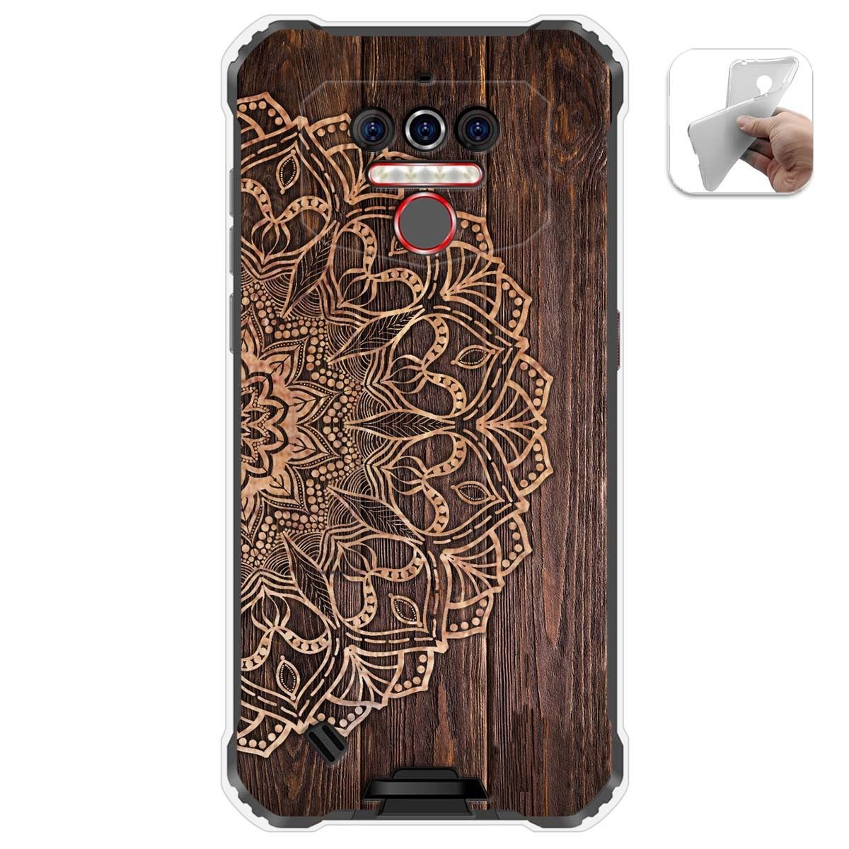 Funda Gel Tpu para Oukitel Wp5 diseño Madera 06 Dibujos