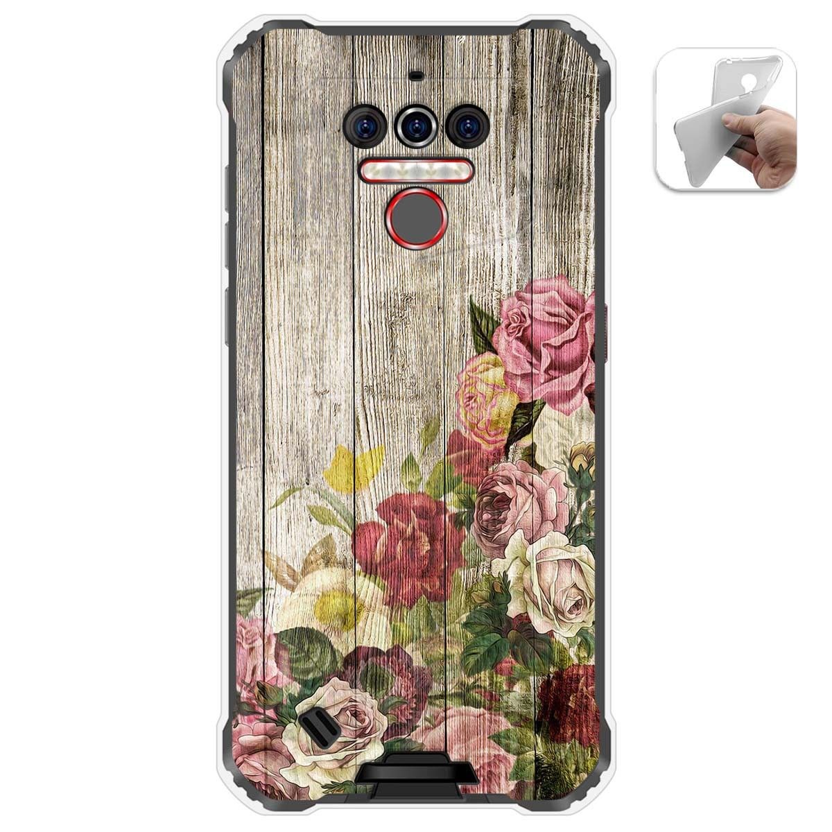 Funda Gel Tpu para Oukitel Wp5 diseño Madera 08 Dibujos