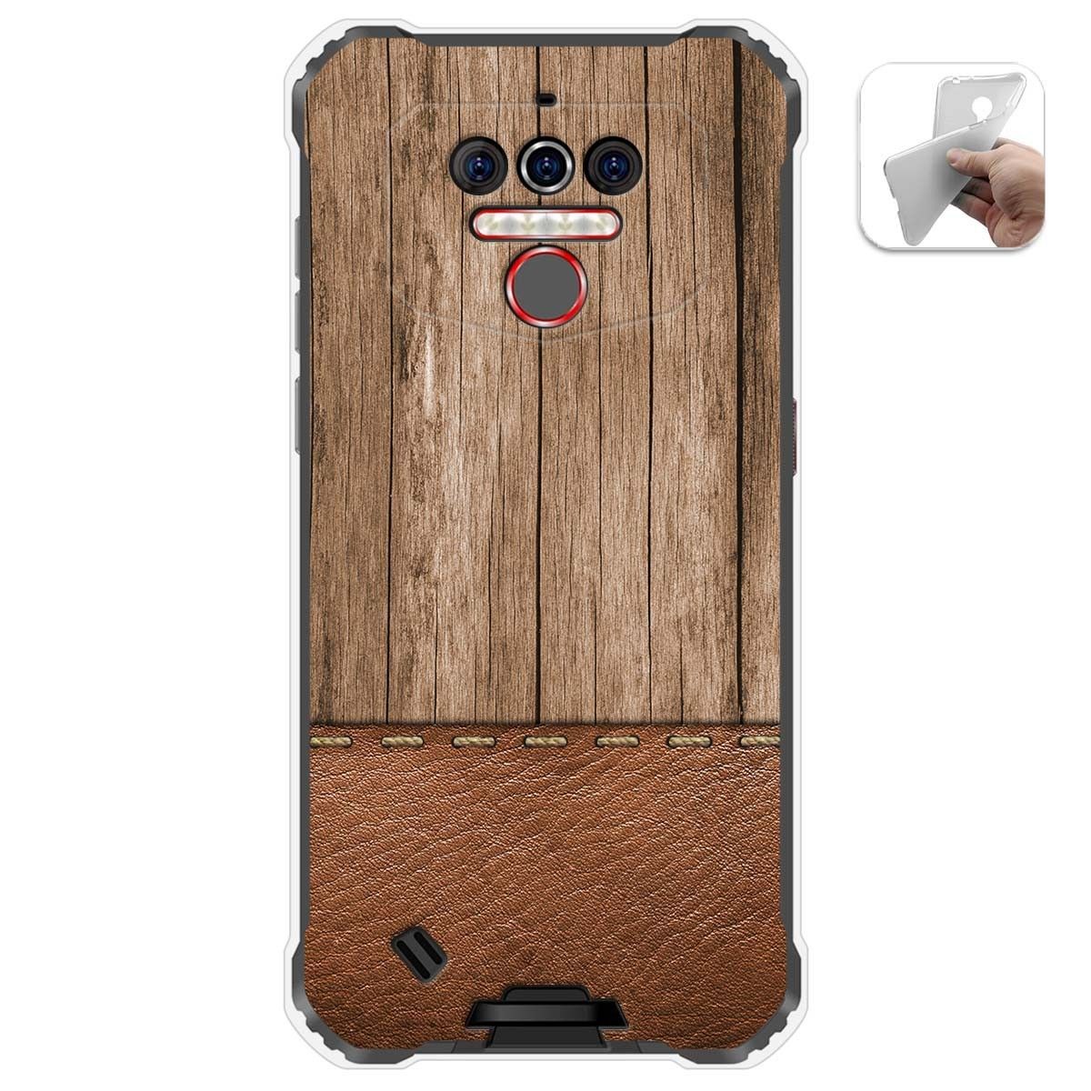 Funda Gel Tpu para Oukitel Wp5 diseño Madera 09 Dibujos