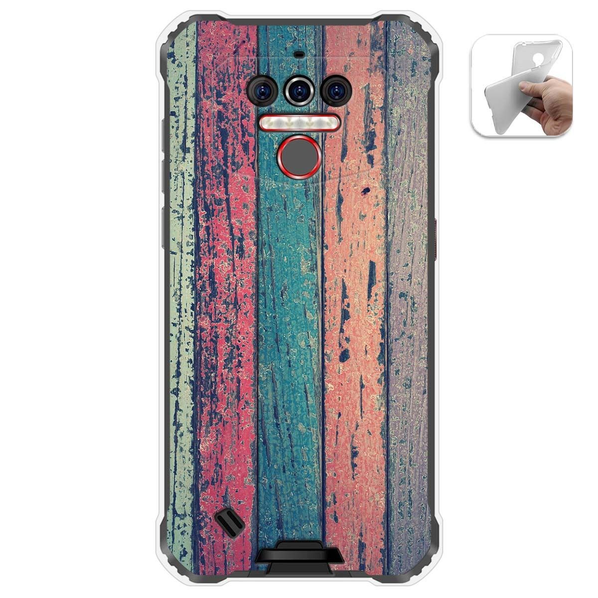 Funda Gel Tpu para Oukitel Wp5 diseño Madera 10 Dibujos