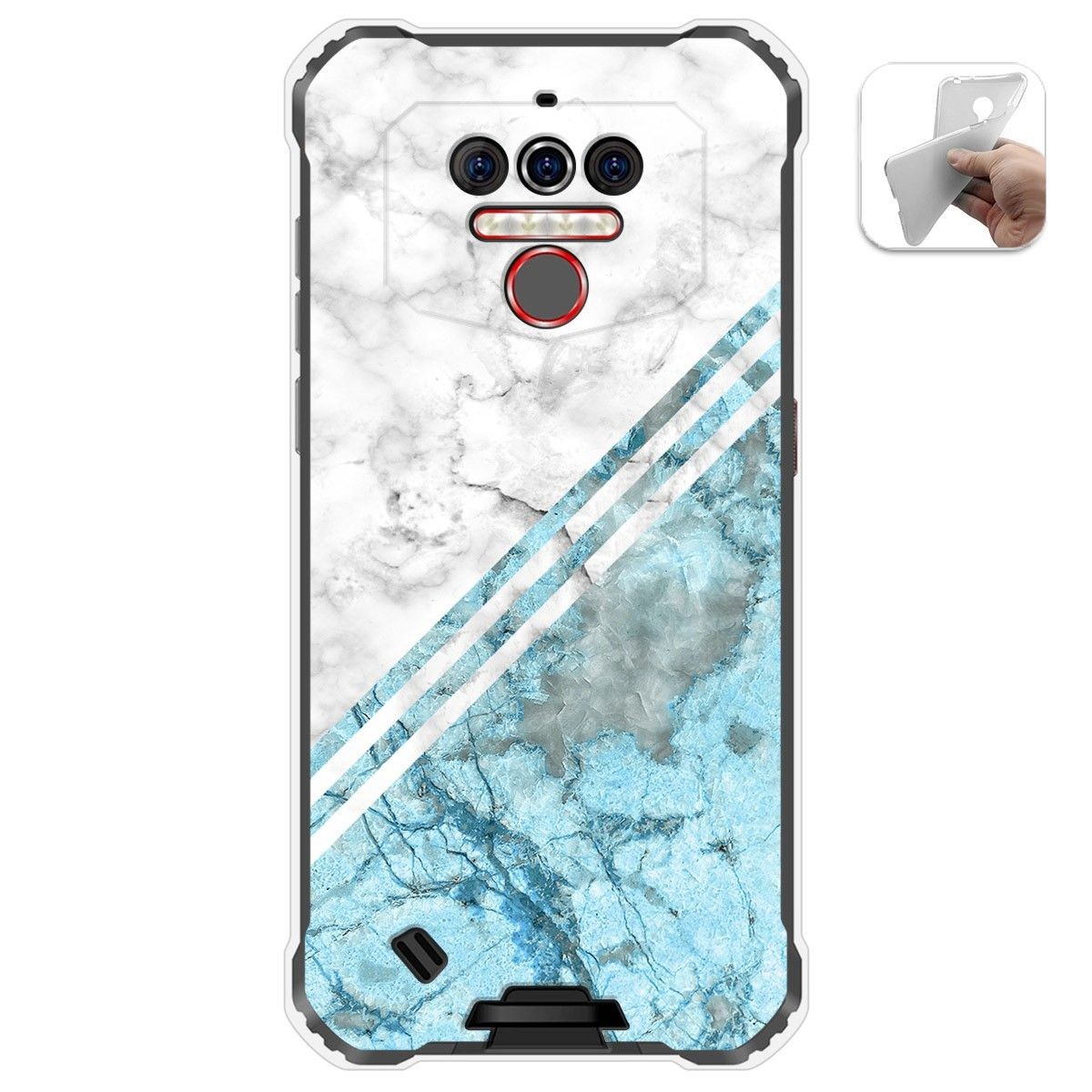 Funda Gel Tpu para Oukitel Wp5 diseño Mármol 02 Dibujos
