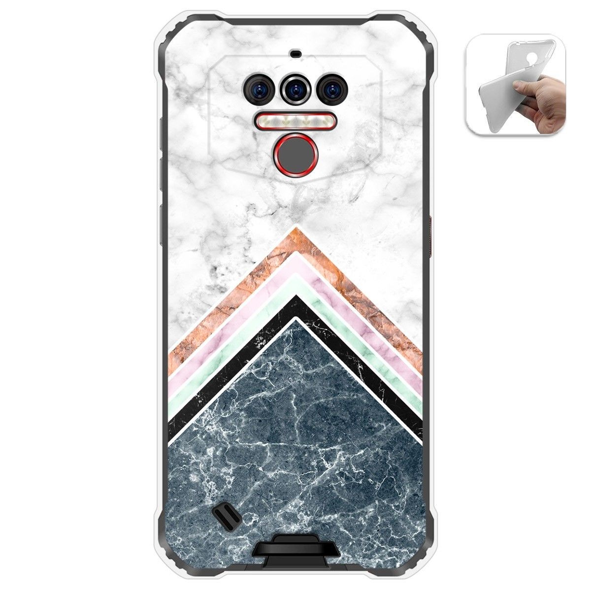 Funda Gel Tpu para Oukitel Wp5 diseño Mármol 05 Dibujos