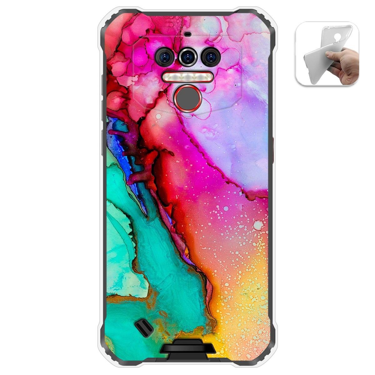 Funda Gel Tpu para Oukitel Wp5 diseño Mármol 15 Dibujos