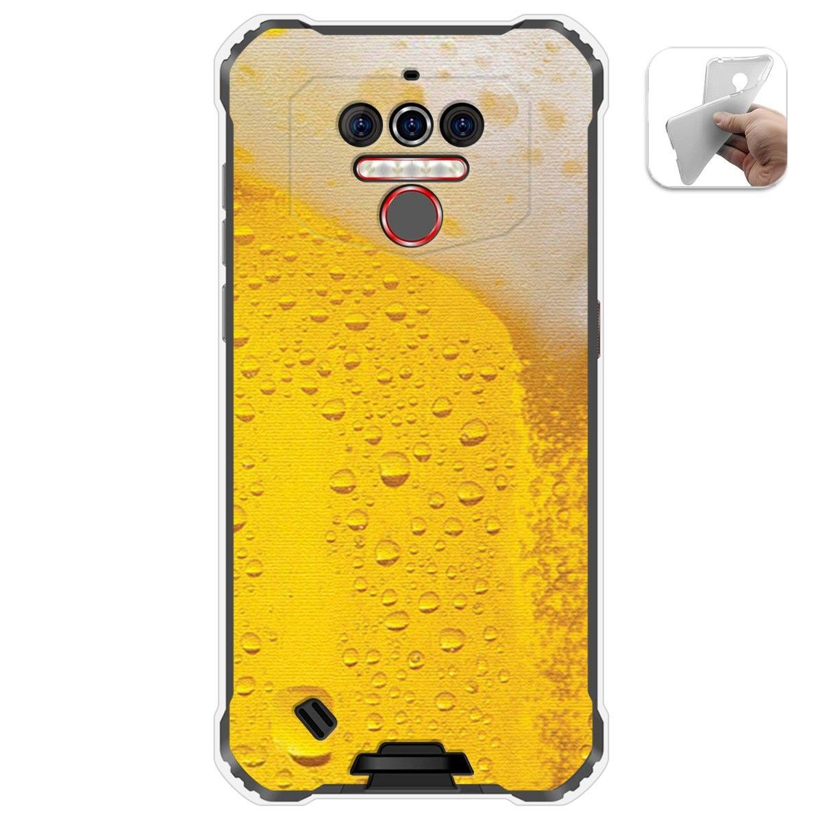 Funda Gel Tpu para Oukitel Wp5 diseño Cerveza Dibujos