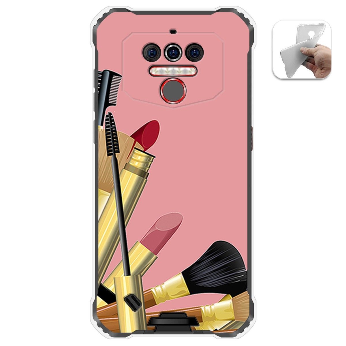 Funda Gel Tpu para Oukitel Wp5 diseño Brochas Dibujos