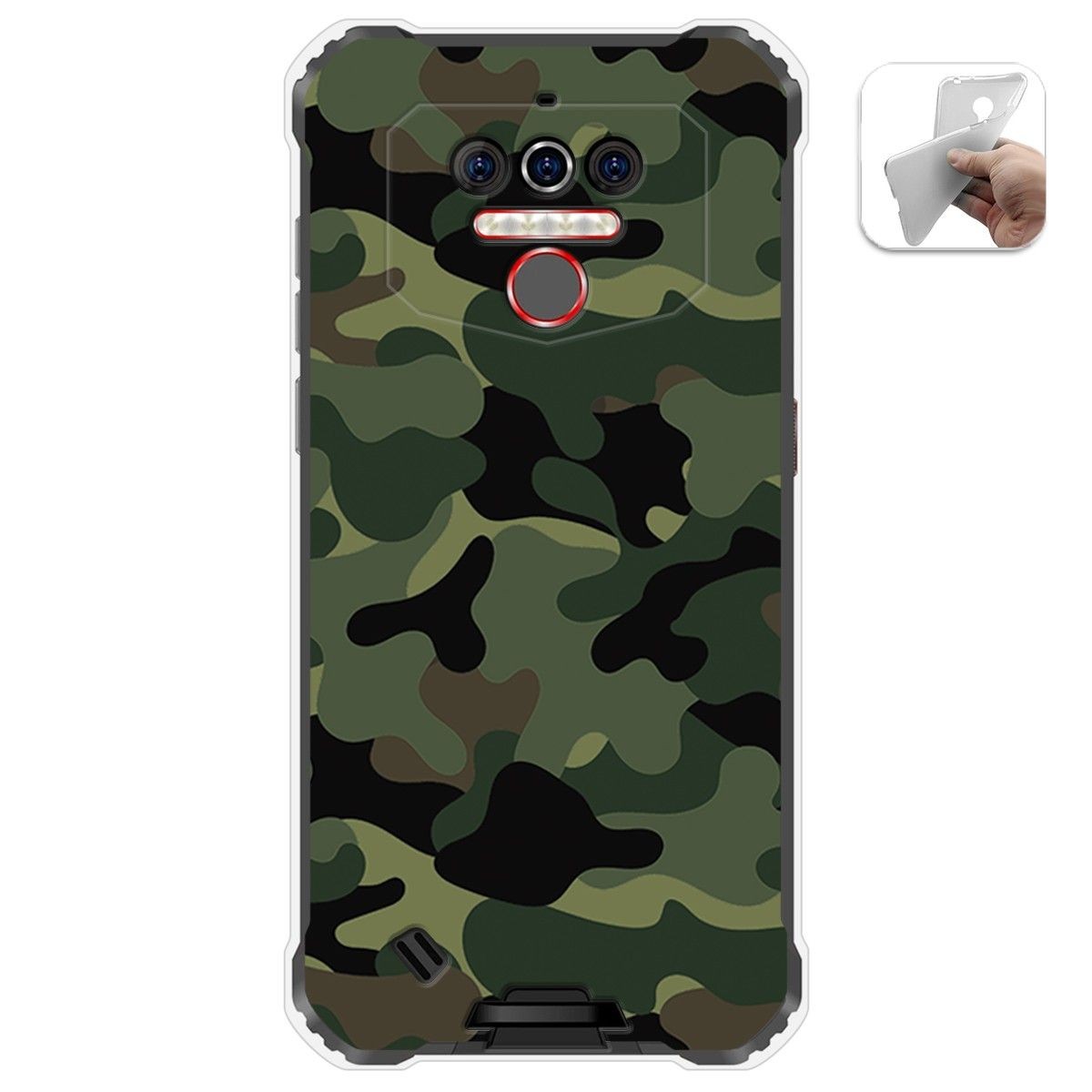 Funda Gel Tpu para Oukitel Wp5 diseño Camuflaje Dibujos