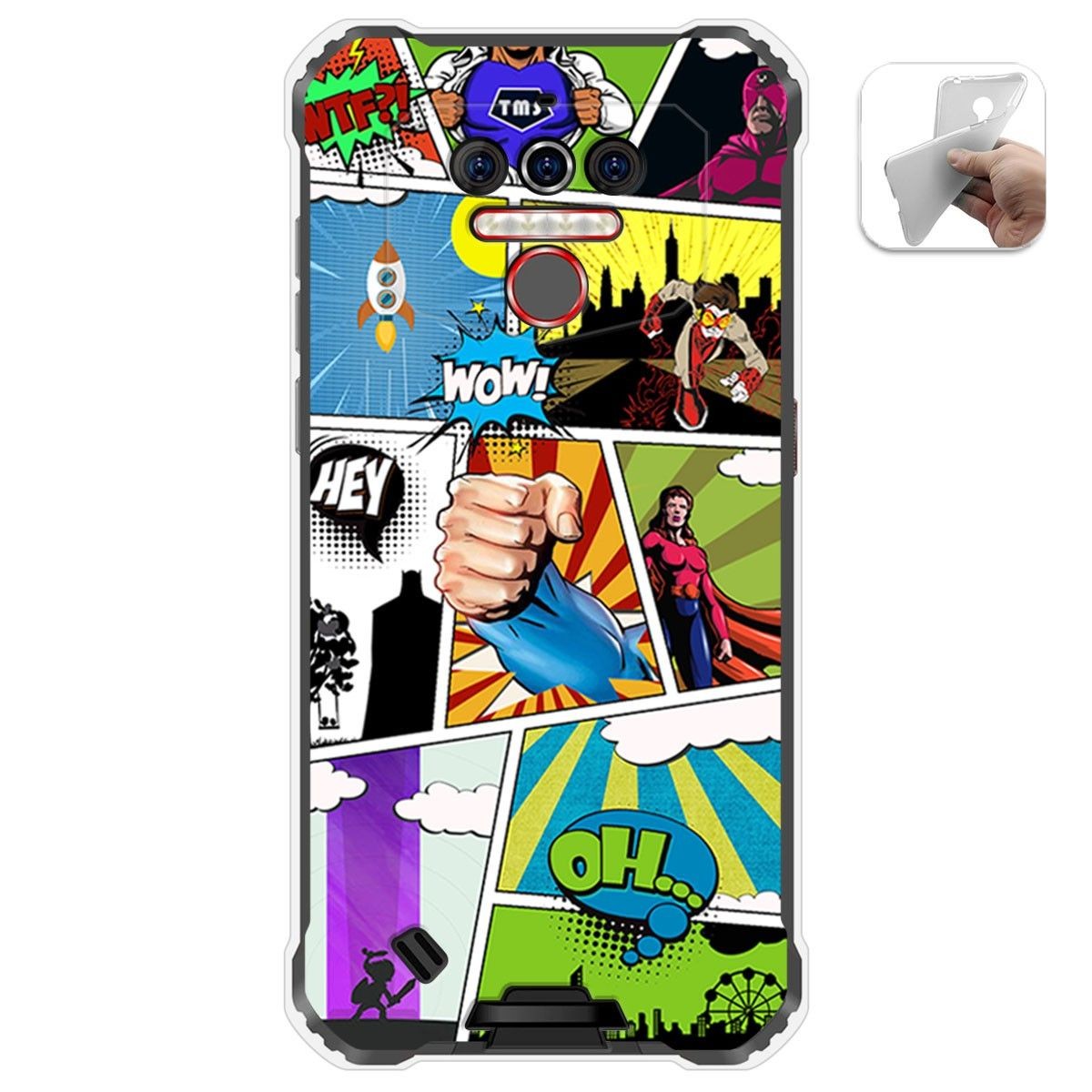 Funda Gel Tpu para Oukitel Wp5 diseño Comic Dibujos
