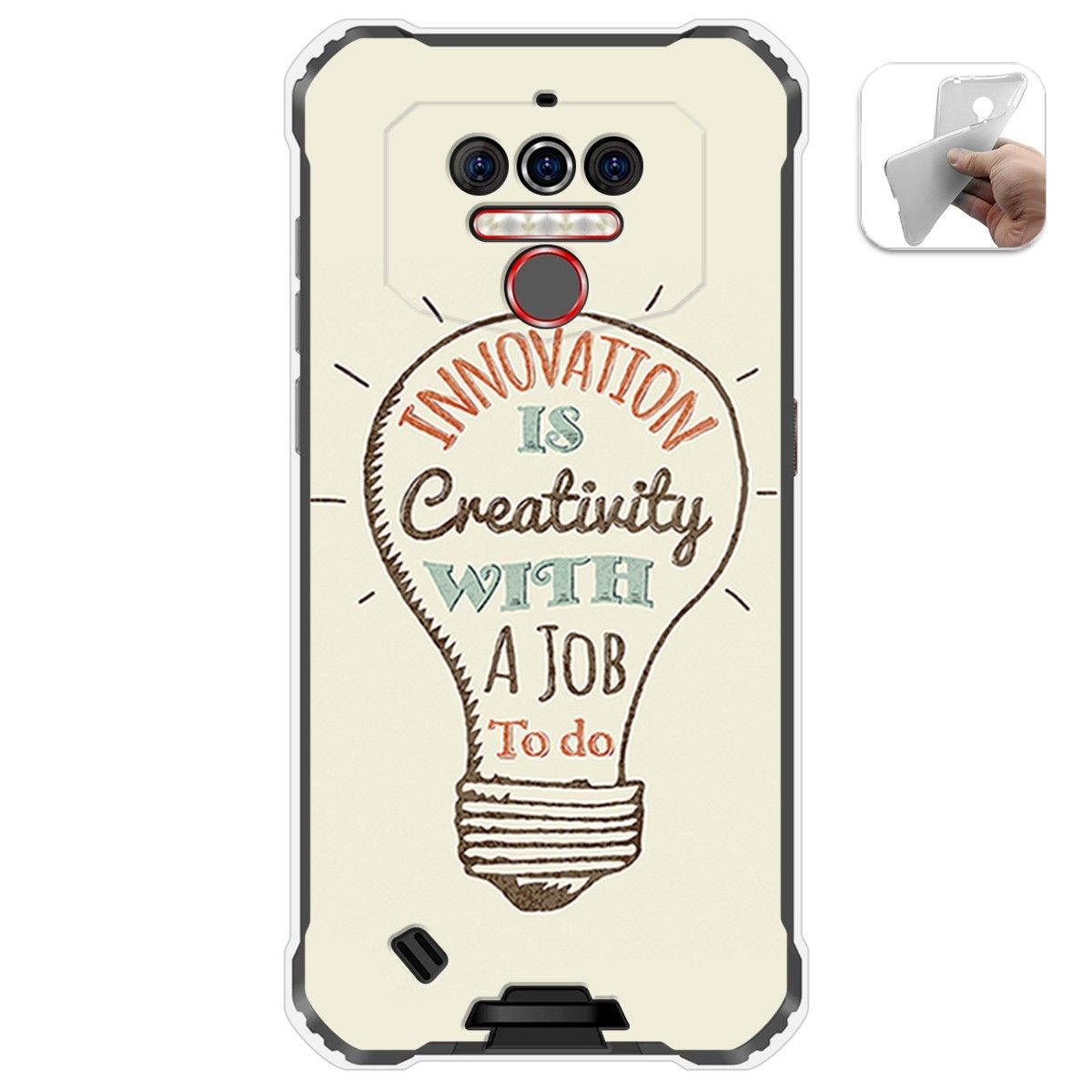 Funda Gel Tpu para Oukitel Wp5 diseño Creativity Dibujos